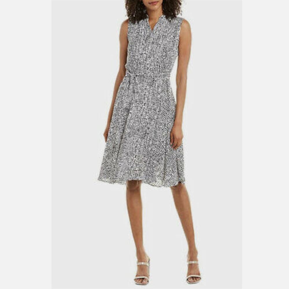 NANETTE LEPORE Woman 10 Cheetah Leopard Print Shirtdress Knee Length Sleeveless